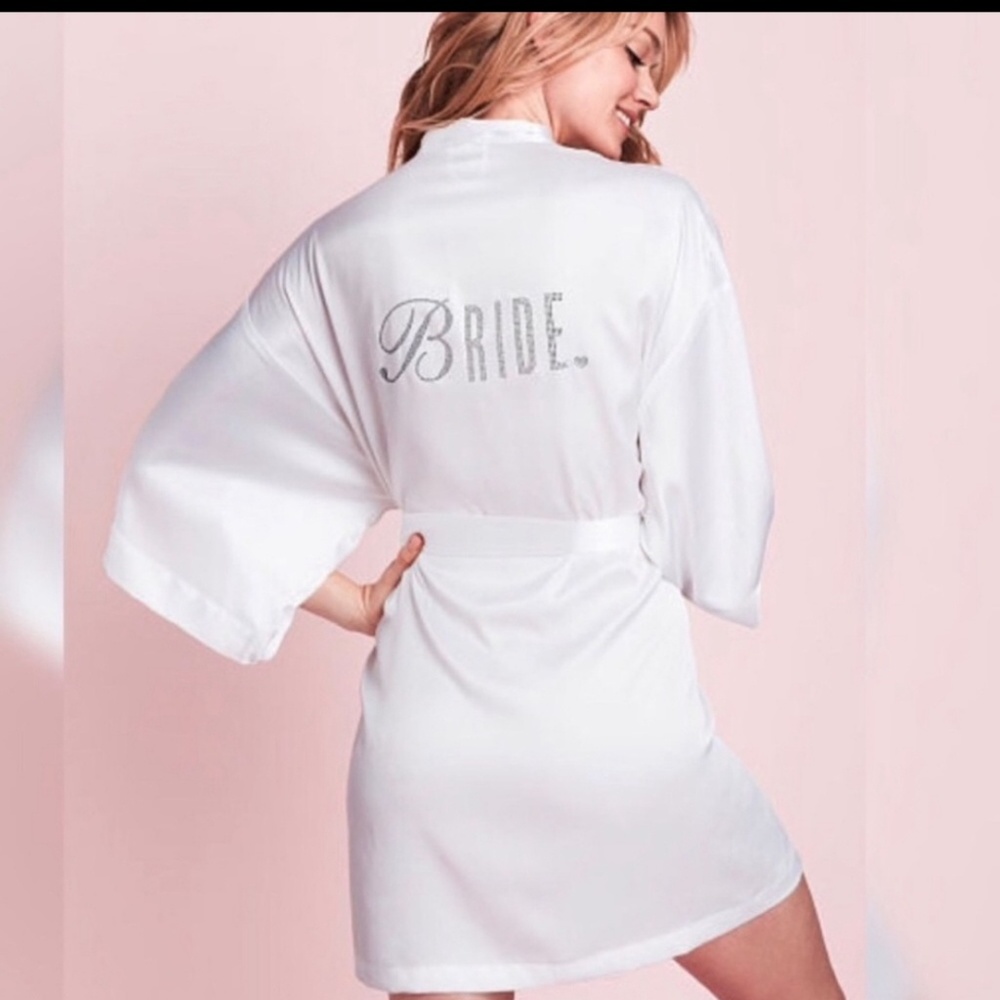 Nwt Victoria's Secret Bridal Satin Robe One Size